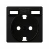 Simon 8200049-098 Накладка для розетки Schuko с з/у USB A+A