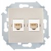 Simon 1591593-034 Розетка информационная 2xRJ45 Cat.6 UTP (Systimax)