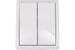 Simon 1594399-030 Двухклавишный выключатель IP54 с подсветкой, 10AX 250В