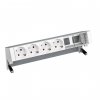 Simon 42604000-133 Настольный x6 розеточный блок, 4х2P+E, 2 пустых модуля