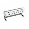 Simon 42423000-133 Настольный x4 розеточный блок, 3x2P+E, USB A+A з/у