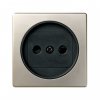 Simon 82040-34 Накладка со шторками для розетки 2Р цвета шампань/графит S82