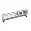 Simon 42603000-133 Настольный x6 розеточный блок, 3х2P+E, 3 пустых модуля