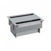 Simon 46404000-133 Двусторонний врезной x8 розеточный блок, щетка, 8x2P+E