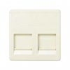 Simon 27486-32 Накладка прямая со шторками на 2 разъема RJ45