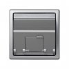 Simon 73085-63 Розетка наклонная для передачи данных со шторкой на 1 разъем RJ45