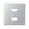 Simon 8201095-033 Накладка для розетки HDMI+USB 2.0, алюминий, S82