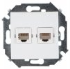 Simon 1591593-030 Розетка информационная 2xRJ45 Cat.6 UTP (Systimax)