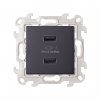Simon 2411096-038 Зарядное устройство 2хUSB 10W, 230В