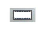 Simon 82857-35 Рамка на 5 узких мех-мов, стекло, серый/графит, S82Centr