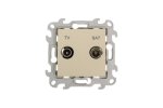 Simon 2410486-031 Розетка TV-SAT оконечная, сл.кость, S24