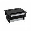 Simon 46401000-138 Двусторонний врезной x8 розеточный блок, щетка, 2x2P+E, 6 пустых модулей
