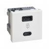 Simon K126G-14 Зарядное устройство USB A+C 21W, 230В