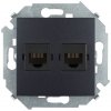 Simon 1591593-038 Розетка информационная 2xRJ45 Cat.6 UTP (Systimax)