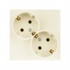Simon 2450459-031 Розетка двойная Schuko 2х2Р+Е, 16A 250В