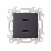 Simon 2411095-038 Розетка HDMI v1.4 + USB 2.0 (передача данных)