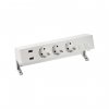 Simon 42523020-130 Настольный x5 розеточный блок, 3x2P+E, USB A+A з/у, 2хRJ45
