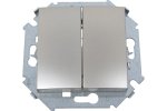 Simon 1591398-034 Двухклавишный выключатель, 16AX 250В