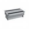 Simon 46606000-133 Двусторонний врезной x12 розеточный блок, щетка, 12x2P+E
