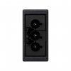 Simon K121A-14 Розетка узкая QC "папа" 2P+E, графит, K45, Connect