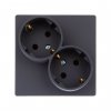 Simon 2450459-038 Розетка двойная Schuko 2х2Р+Е, 16A 250В