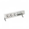 Simon 42503000-130 Настольный x5 розеточный блок, 3х2P+E, 2 пустых модуля