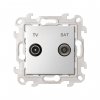 Simon 2410487-033 Розетка TV-SAT одиночная, алюминий, S24