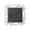 Simon 2450593-038 Розетка информационная 2xRJ45 Cat.5e UTP