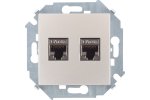 Simon 1591564-034 Розетка информационная 2xRJ45 Cat.6A FTP (AMP)