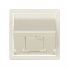 Simon 82578-31 Накладка наклонная с суппортом на 1 разъем RJ45 со шторкой