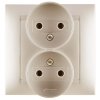 Simon 1590457-034 Розетка двойная моноблок 2x2Р, 16A 250В