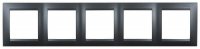 Simon 1500650-038 Рамка на 5 постов, графит, S15