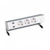 Simon 42523020-133 Настольный x5 розеточный блок, 3x2P+E, USB A+A з/у