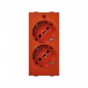 Simon S1-7 Розетка двойная со шторками Schuko 2Р+Е 16A 250В~