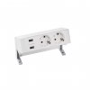 Simon 42322000-130 Настольный x3 розеточный блок, 2x2P+E, USB A+A з/у