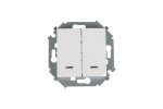 Simon 1591392-030 Двухклавишный выключатель с подсветкой, 16AX 250В