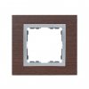 Simon 82917-65 Рамка на 1 пост, дерево, венге/алюминий, S82N