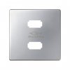 Simon 8221096-033 Накладка для заряд.устройства 2xUSB, алюминий, S82