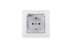 Simon 1590450-030 Розетка IP44 моноблок с крышкой и шторками Schuko 2Р+Е, 16A 250В