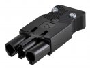 Simon CR0004-14 Разъем "папа" на кабель, 2P+E, винт., графит, QC
