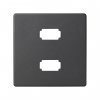 Simon 8201090-038 Накладка для розетки 2хUSB 2.0, графит, S82