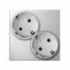 Simon 2450459-033 Розетка двойная Schuko 2х2Р+Е, 16A 250В