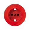 Simon 88041-67 Накладка со шторками для розетки Schuko 2Р+Е красного цвета S88
