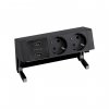 Simon 42322000-138 Настольный x3 розеточный блок, 2x2P+E, USB A+A з/у