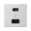 Simon K126F-8 Зарядное устройство USB A+C 18W, 230В