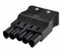 Simon CR5004-14 Разъем "папа" на кабель, 5 контактов, винт., графит, QC