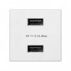 Simon K126E-9 Зарядное устройство USB A+A 10W, 230В