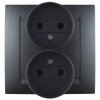 Simon 1590457-038 Розетка двойная моноблок 2x2Р, 16A 250В