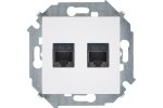 Simon 1591552-030 Розетка информационная 2xRJ45 Cat.5e UTP (AMP)