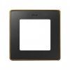 Simon 8201610-242 Рамка на 1 пост, графит/металл.золото, S82D